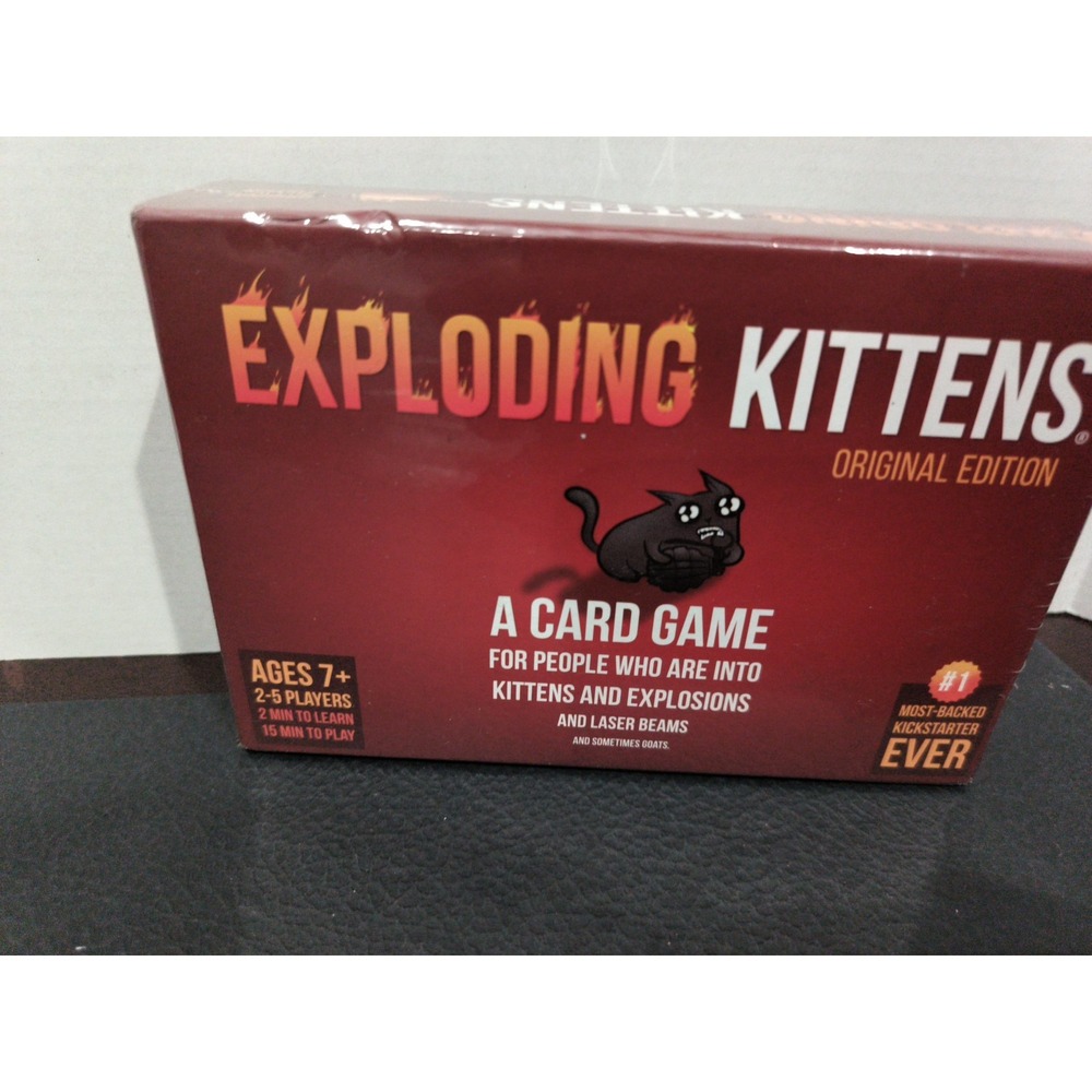 Exploding Kittens CATS Original Edition Card Game Ages 7+ Travel Fun NEW sealed